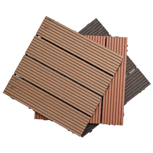 Black wood-plastic flooring tiles DIY outdoor flooring patio interlocking flooring garden terrace