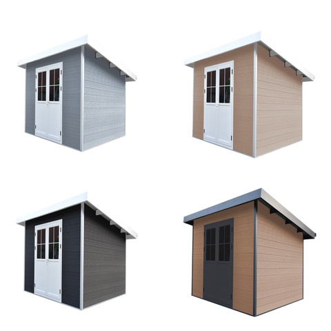 Traditional WPC Weatherproof Waterproof Dustproof Prefabricated Garden/Tool Shed for Courtyard Use