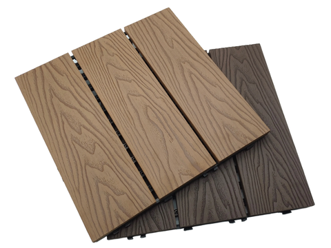 Classical wood plastic composite DECKING TILE 300*300mm