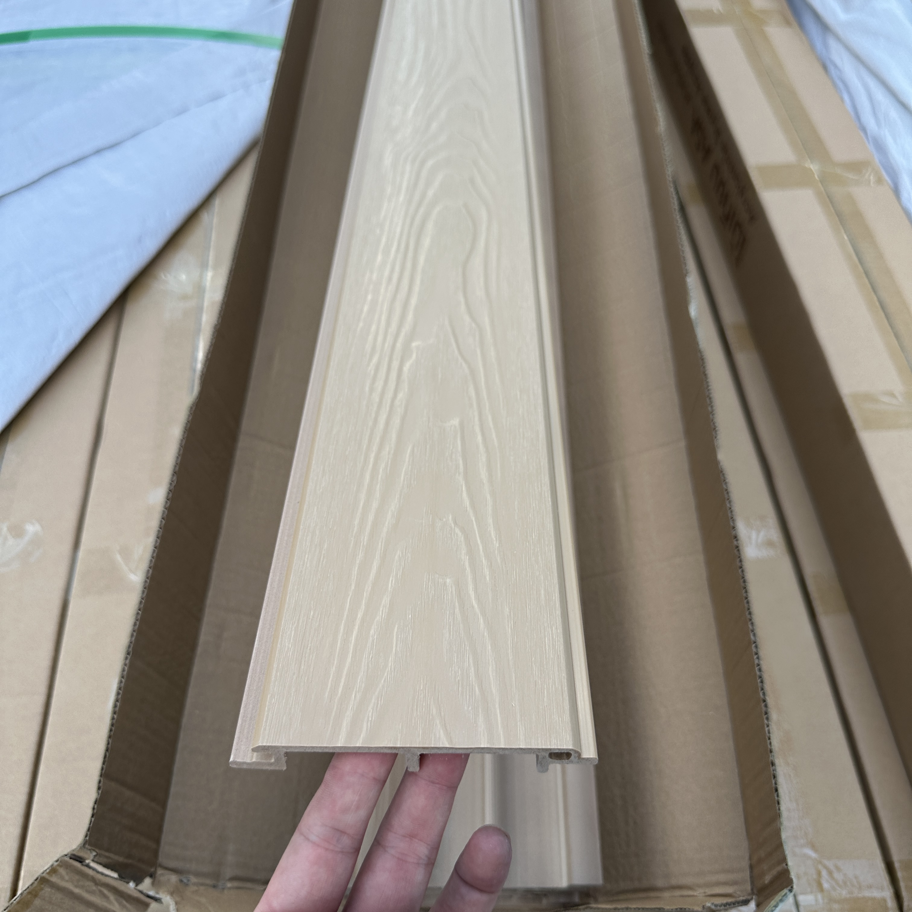 Modern ASA ceiling wall panels with external grooves, ASA waterproof and fireproof, anti-static for hotel outdoor use, graphic design