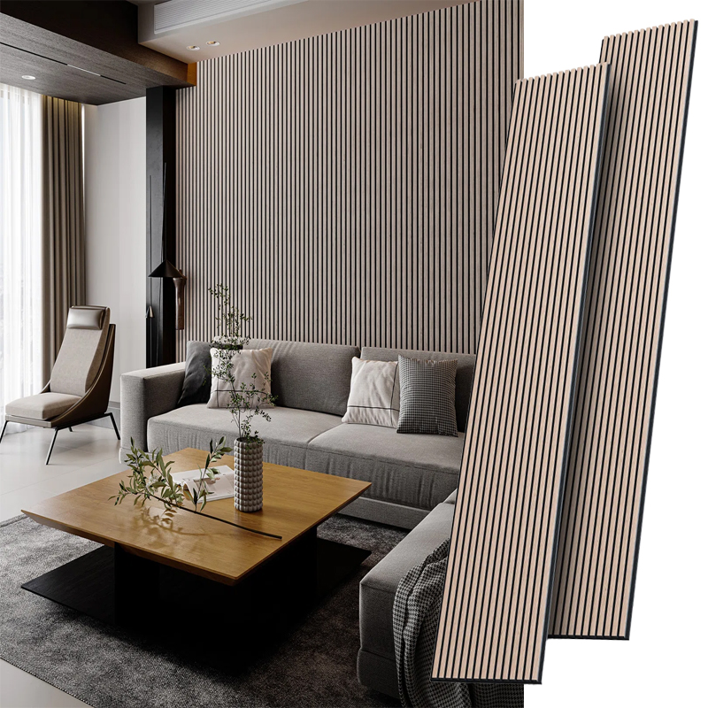 Modern Design Wood Acoustic Wall Panels with Veneer Finish for Studios And Hotels-Custom Graphic Design Capability