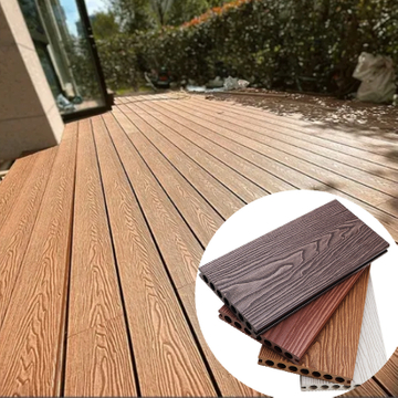 Custom Interlock Wpc Outdoor Decking 3D Embossing Wood Grain Composite Decking Board China Wood Plastic Texture Flooring