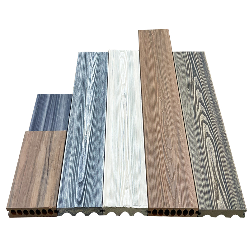 Modern Traditional Design 18mm WPC Decking Waterproof 3D Embossed Durable Anti-Slip Smooth Wood Grain 5-Year Warranty Outdoor