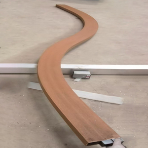 Aluminum WPC Square Tube-Waterproof Customizable Bending Angle Wood Grain/3D Embossed Surface for Outdoor & Garden Use