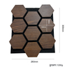 Mini Hexagon Wood Veneer Acoustic Panel, Lightweight Soundproof Wall Decor
