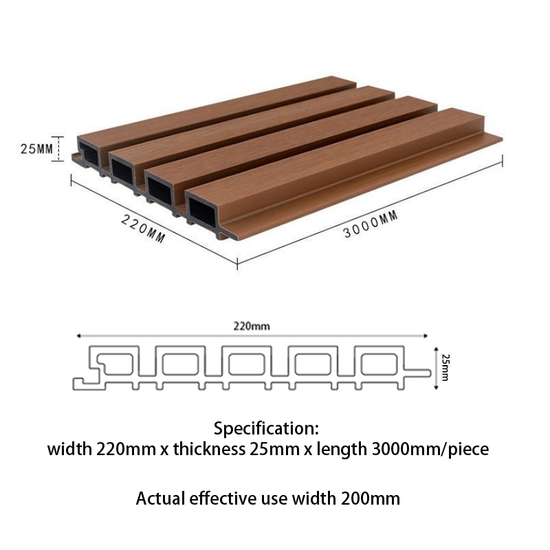 Co-extruded WPC wall cladding