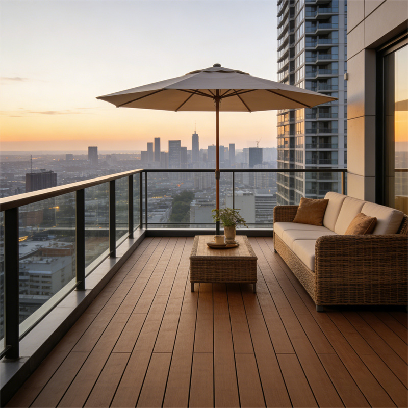 WPC composite decking for patio and terrace