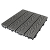 Modern Design Outdoor Decking Tiles DIY Wood Plastic Composite Hollow WPC with Brushed Finish for Patio Decks Terrazzo Floors