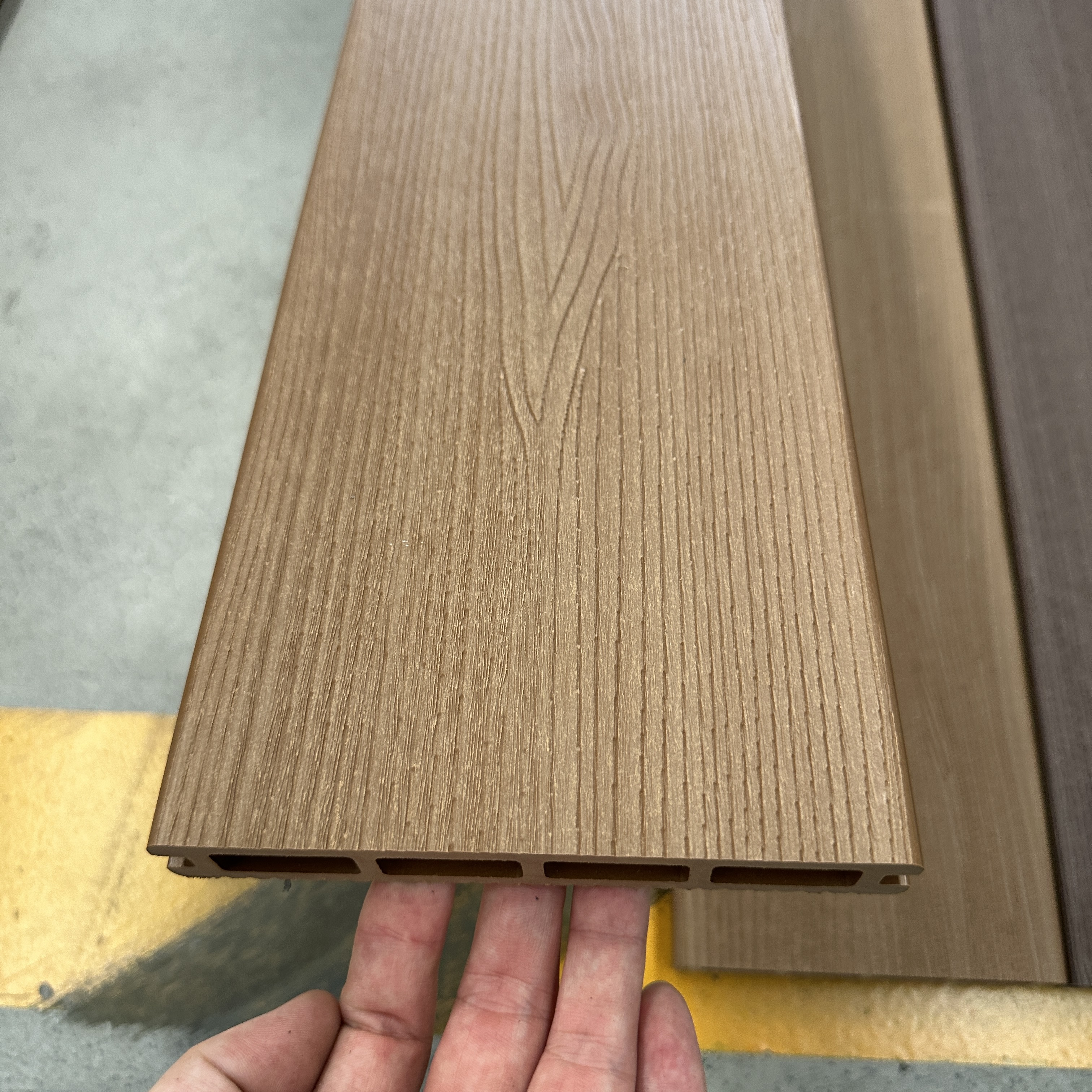 KSL Wpc 3d Embossed Woodgrain Outdoor Waterproof Wpc Flooring Composite Decking for Swimming Pool