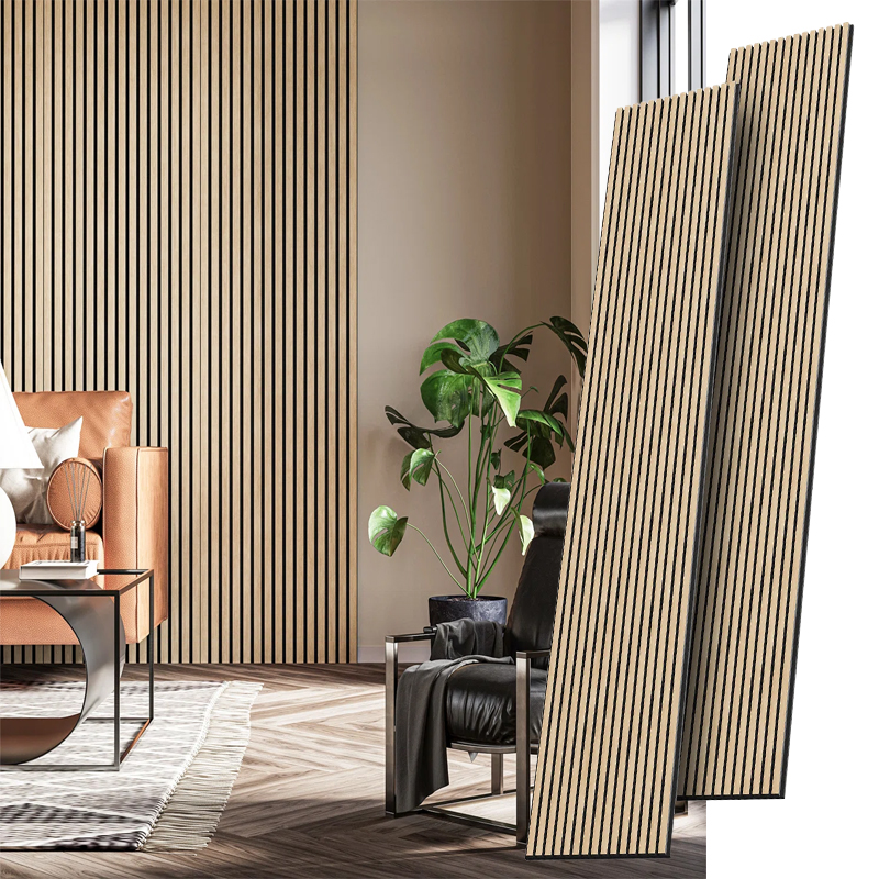Modern Design Wood Acoustic Wall Panels with Veneer Finish for Studios And Hotels-Custom Graphic Design Capability