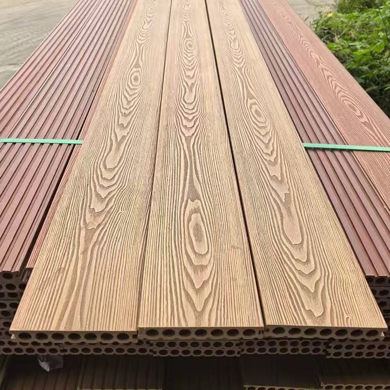 Outdoor waterproof deck terrace wood-plastic composite outdoor flooring Chinese manufacturer high-quality teak