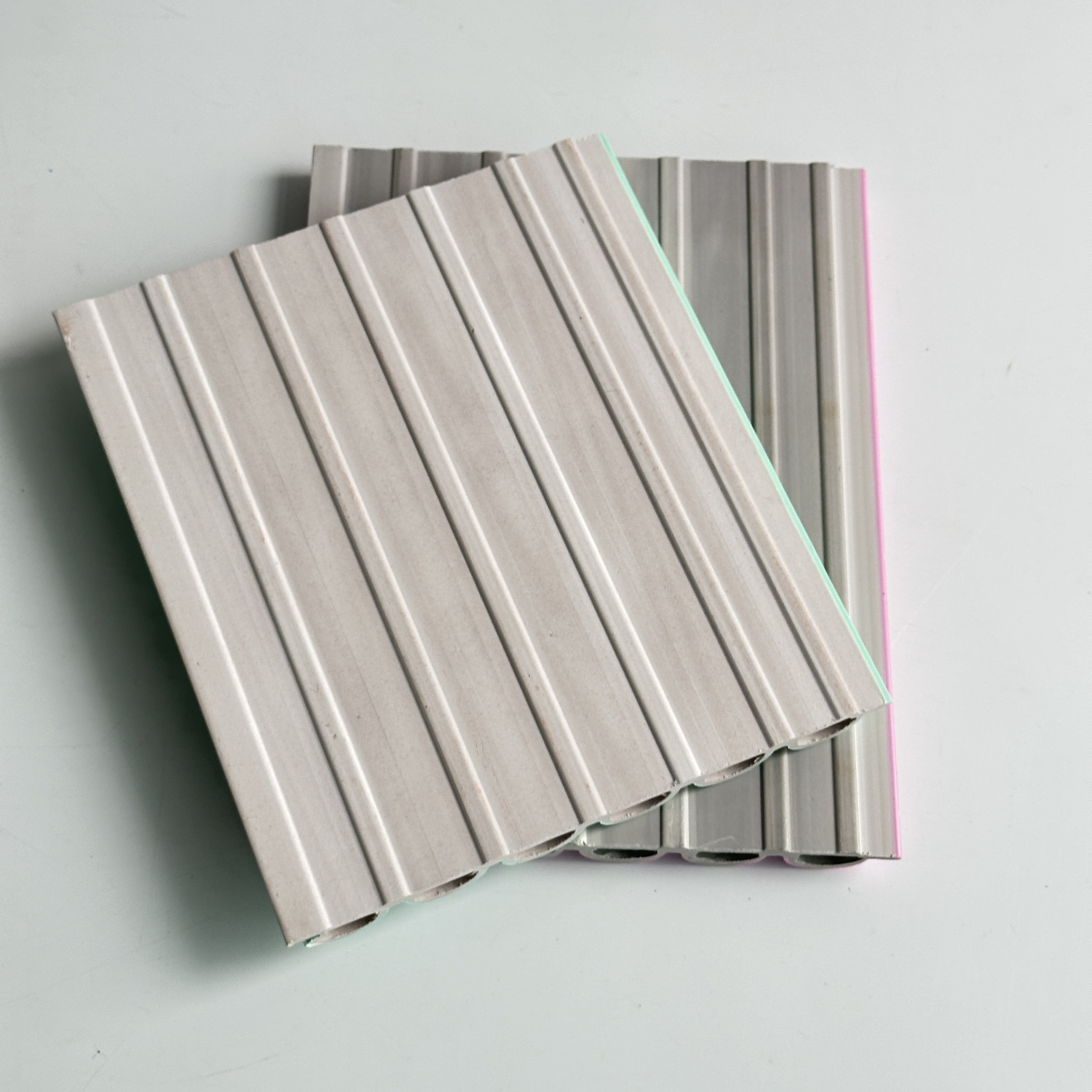 Modern interior decoration WPC decorative slat wall panels, easy to install, grid pattern, fireproof, waterproof, 3D grooved panels