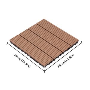 Fashion design wood-plastic floor tiles 300x300MM wood-plastic DIY tiles outdoor terrace interlocking floor tiles