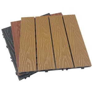 Wood-plastic DIY flooring, waterproof and UV-resistant wood-plastic deck tiles, 22mm interlocking, for outdoor gardens, patios and balconies