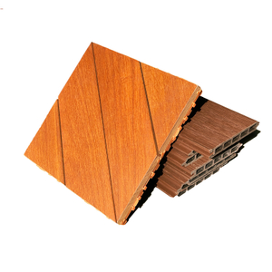 Modern Eco-Friendly Weatherproof Wood Plastic Composites Click Interlocking Black Square Deck Tiles Outdoor Patio Garden