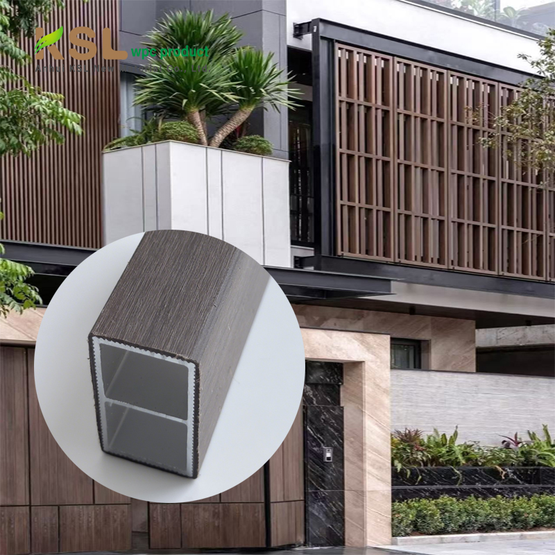 Aluminum-Plastic Square Tube Waterproof Customizable Bending Angle with Wood Grain/3D Embossed Finish for Outdoor Use