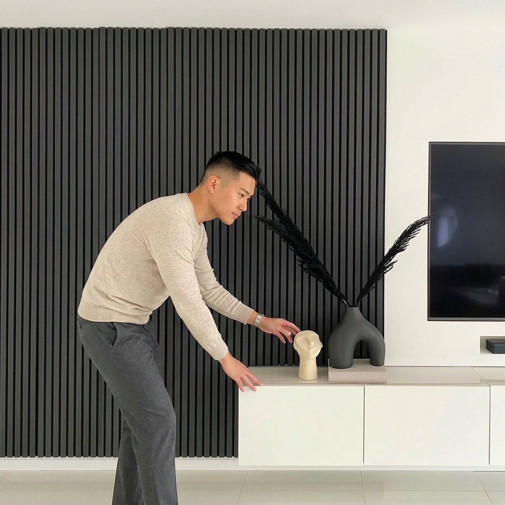 Universal No-Drill Acoustic Panel Mounting Bracket for Home Sound Absorption