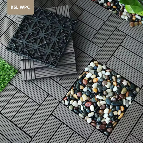 Classical wood plastic composite DECKING TILE 300*300mm
