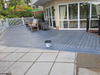 wpc decking composito di 10mm di spessore 500x100 cm in teak impermeabile grano di legno antiscivolo duro