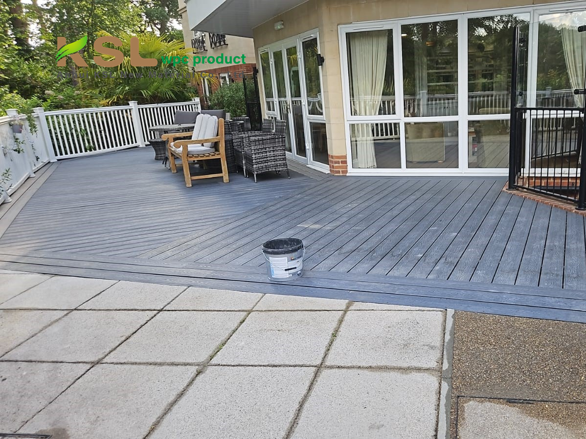 wpc decking composito di 10mm di spessore 500x100 cm in teak impermeabile grano di legno antiscivolo duro
