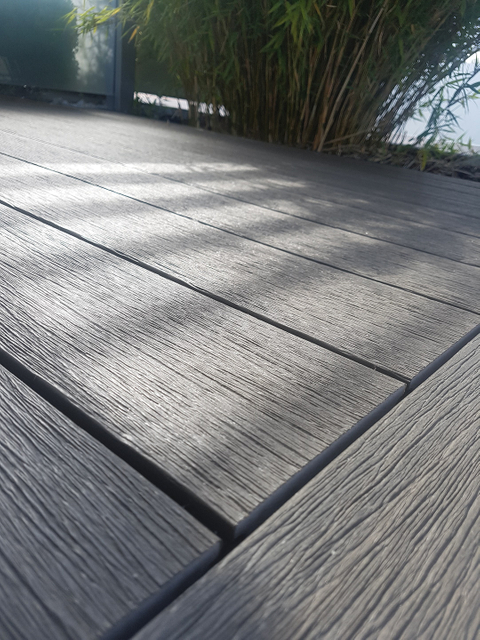 Teak Sawn Roof Garden Wpc Decking 40mm Deck Synthetic Wood