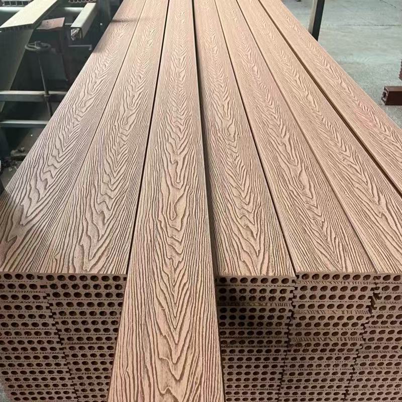Outdoor waterproof deck terrace wood-plastic composite outdoor flooring Chinese manufacturer high-quality teak