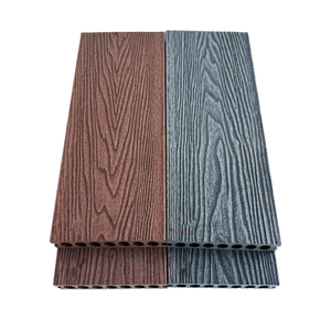 Traditional Outdoor Terrace Wooden Appearance Co-extruded Waterproof WPC Board Paving Smooth 3D Embossed Hollow Brushed Top