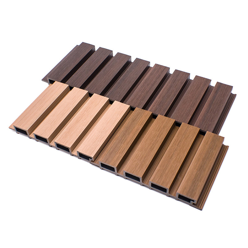 Great Wall Co-Extruded High Quality Modern Exterior Wood-Plastic PVC Wall Panel Two-Color Texture Pavement Waterproof