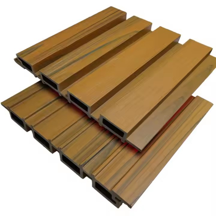 Co-extrusion WPC wall panel with wood grain finish for outdoor exterior cladding