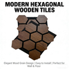 Self-Adhesive Hexagon Wooden Acoustic Panel, Lightweight Home Studio Soundproof Tiles