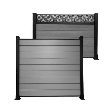 Co extrusion wpc fence with aluminum panel
