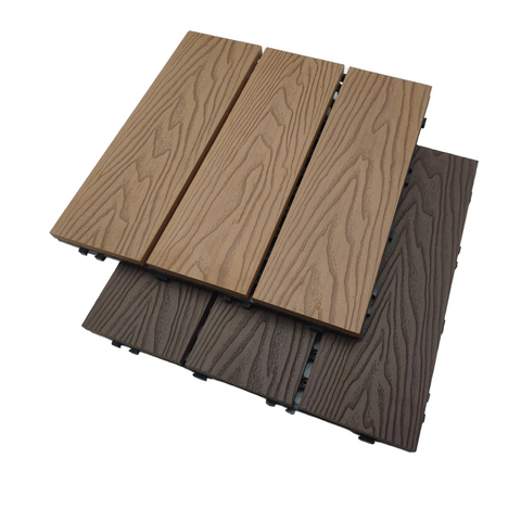 Classical wood plastic composite DECKING TILE 300*300mm