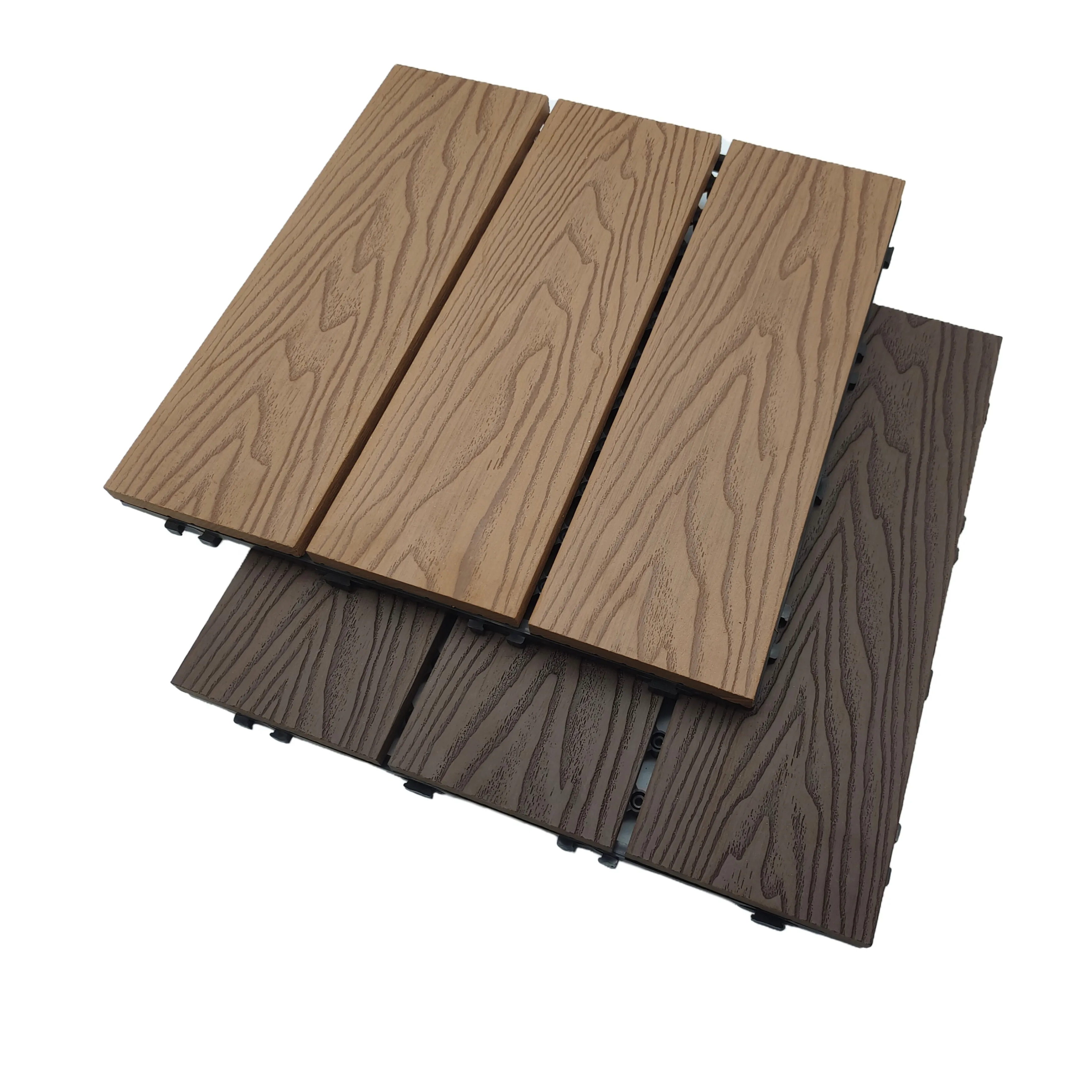 Classical wood plastic composite DECKING TILE 300*300mm