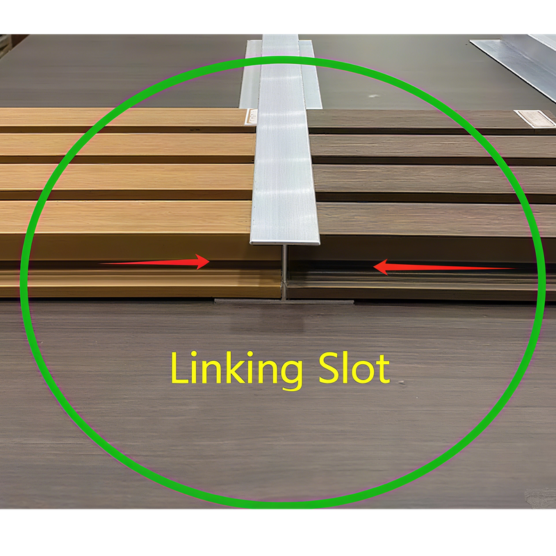 Wood plastic wall panel link card slot accessory can be raised by 6 meters