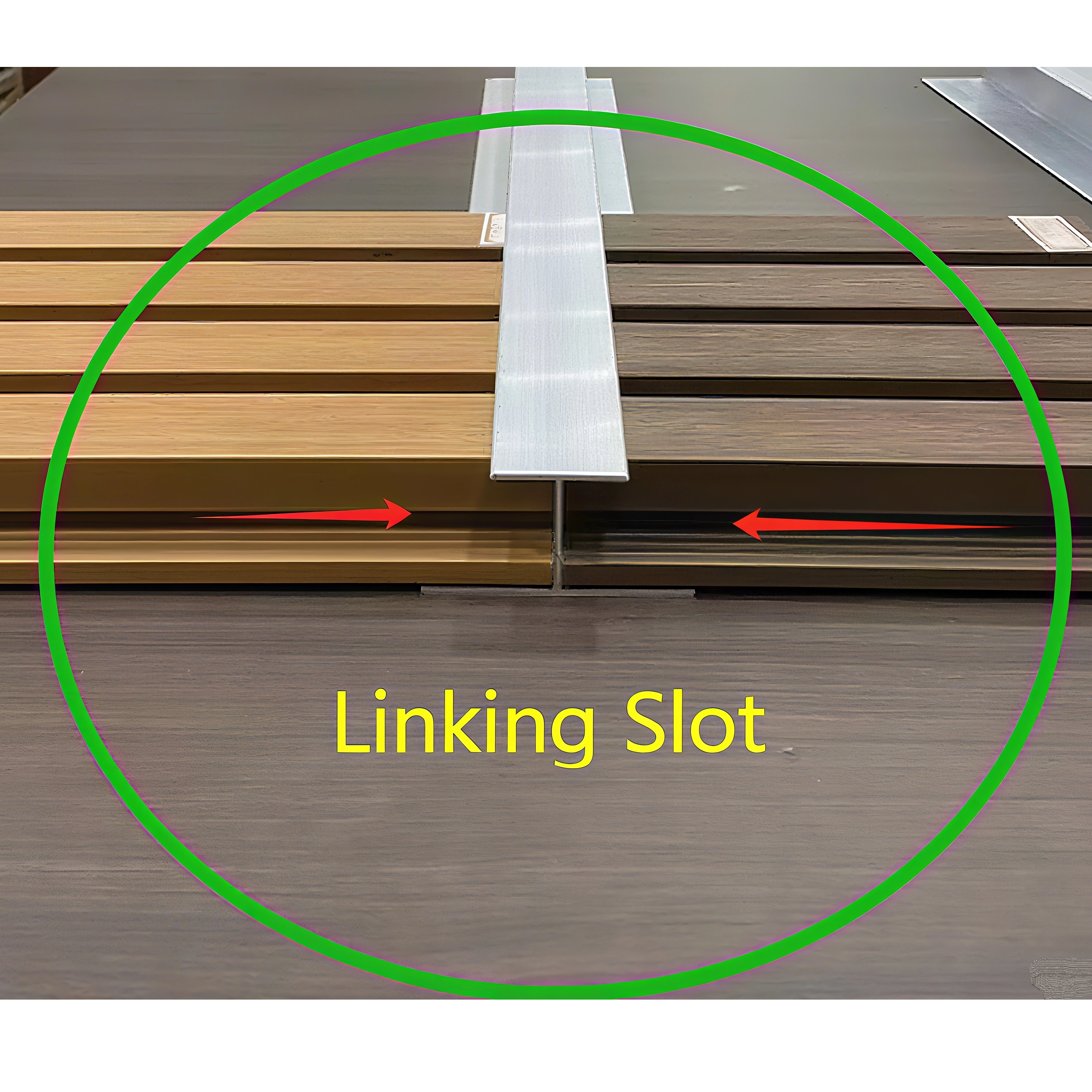 Wood plastic wall panel link card slot accessory can be raised by 6 meters