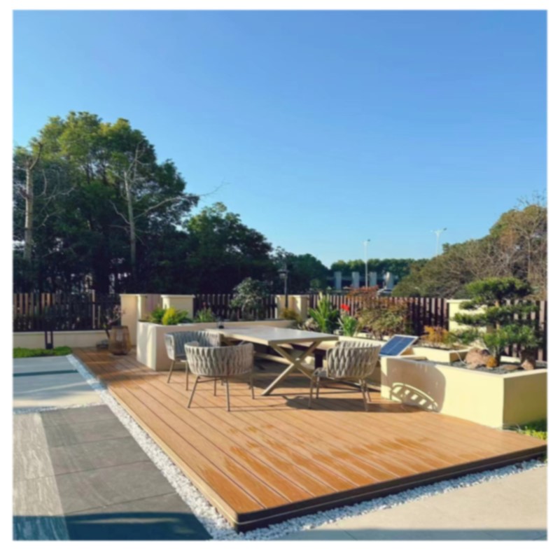 wood plastic composite (wpc) outdoor decking engineered hollow pvc oak deck waterproof good price modell-nr 3d-embossed