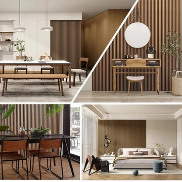 Bass Trap Luxury Soundabsorbing Modern 3D Home Interior Decoration Sound Proof Mdf Natural Wood Decor Walls Slat Acoustic Panels