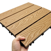 Wood-plastic DIY flooring, waterproof and UV-resistant wood-plastic deck tiles, 22mm interlocking, for outdoor gardens, patios and balconies