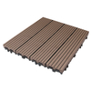 WPC Floor Diagonal Grain Dark Cooffee Color Wood Plastic Composite Diy Splicing Flooring Outdoor for Home