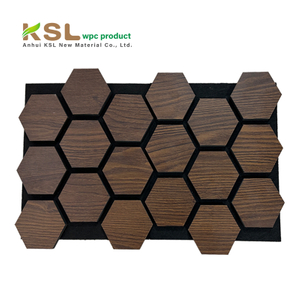 Lightweight Hexagon Wooden Acoustic Panel, Small Size DIY Sound Absorbing Wall Tiles