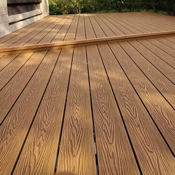 Outdoor waterproof deck terrace wood-plastic composite outdoor flooring Chinese manufacturer high-quality teak