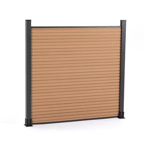 Wood-plastic Fence, Prefabricated Fence, Polyvinyl Chloride Panels, Outdoor 8-foot High Wood-plastic Set, Garden Privacy Fence