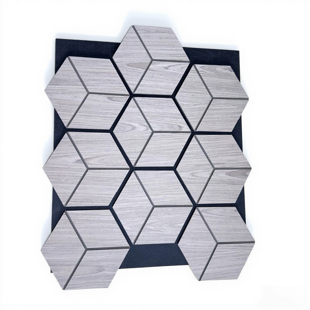 Modern 3D Model Design MDF Veneer Acoustic Panels Highly Effective Sound Absorption KSL Brand Office Building Hotel Exterior 1