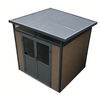 WPC Tool Shed Waterproof 3D Embossed Garden Storage Shed Low Maintenance Outdoor WPC Storage House 