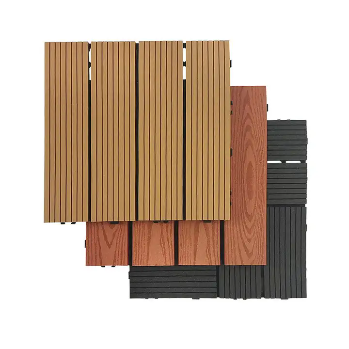 Classical wood plastic composite DECKING TILE 300*300mm