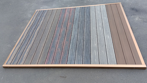 mixing colors capped WPC decking edge board 23*138mm