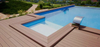 wpc decking composito di 10mm di spessore 500x100 cm in teak impermeabile grano di legno antiscivolo duro