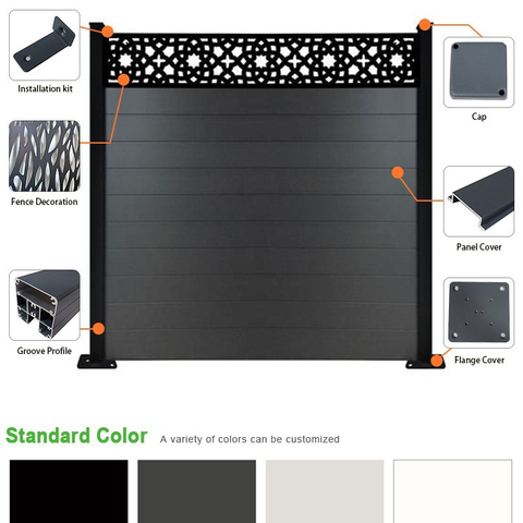 6 ft wholesale wpc fence garden fence