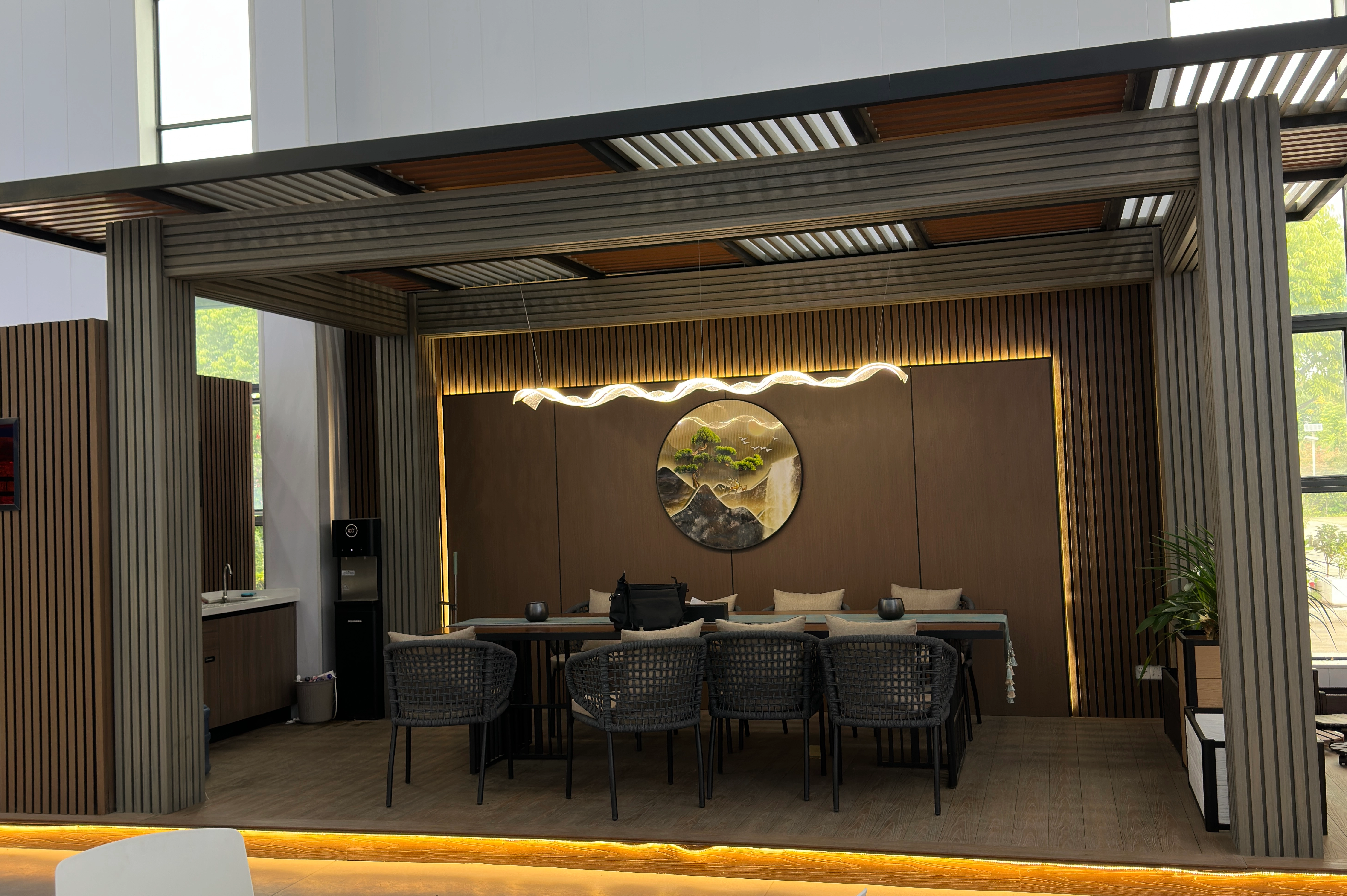 Bamboo Wood Fiber Integrated Hollow Wpc Wall Panel Wall Cladding Wall Panel Wpc Cladding For Outdoor Decoration