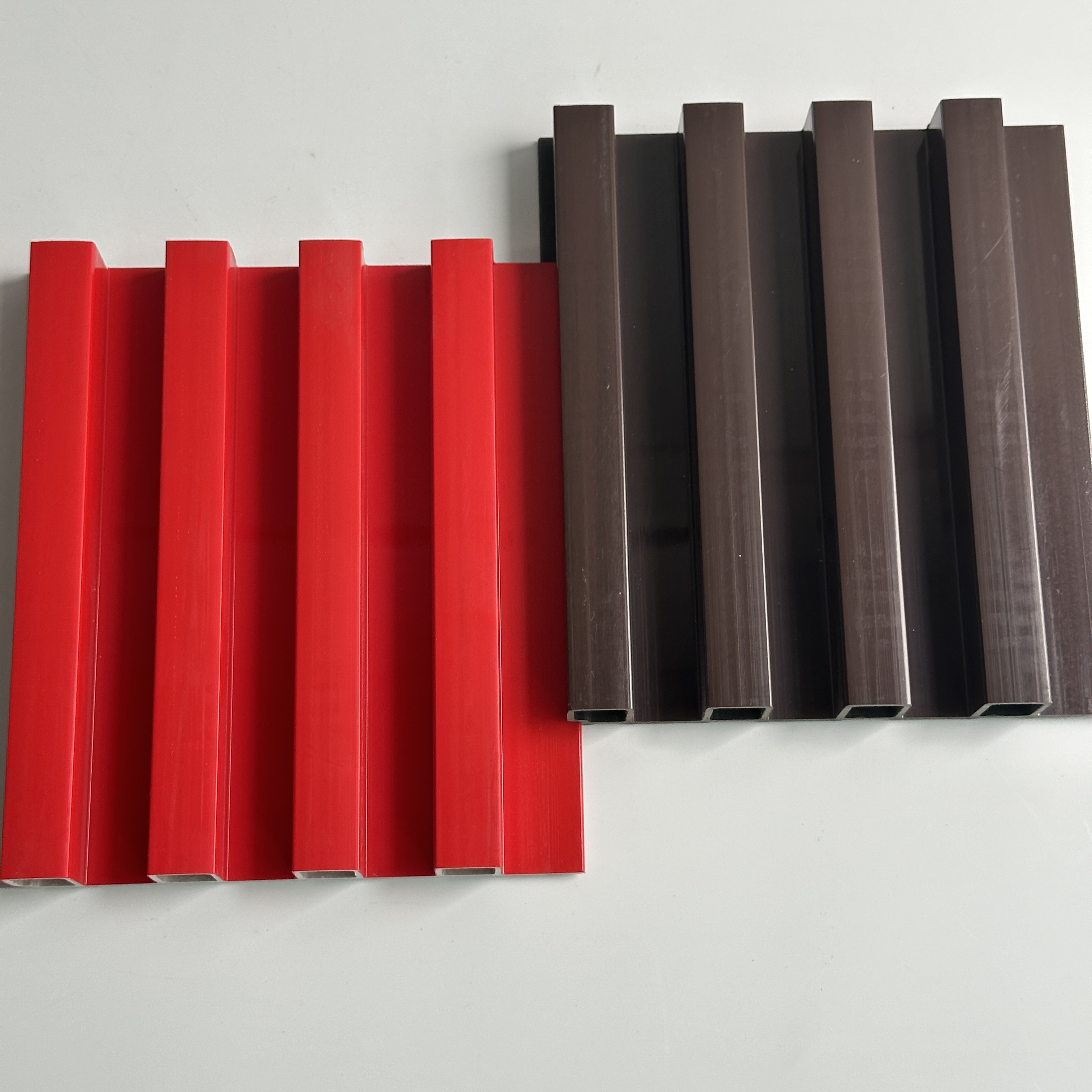 Price Interior Wall Cladding Waterproof And Flame-retardant WPC Artistic Shutter Background Luxury Design Grooved Batten Board